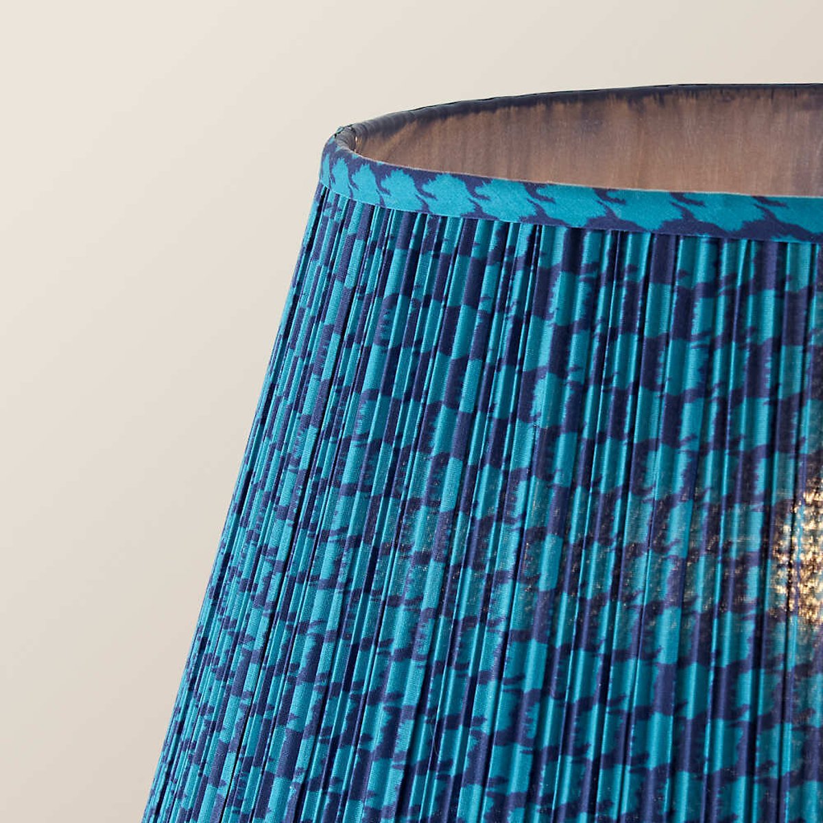 Amalia Twist Floor Lamp with Pleated Taper Shade navy blue, SO'HOME