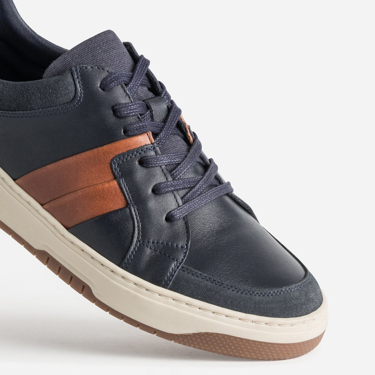Basket en cuir PETERSON marine, ERAM