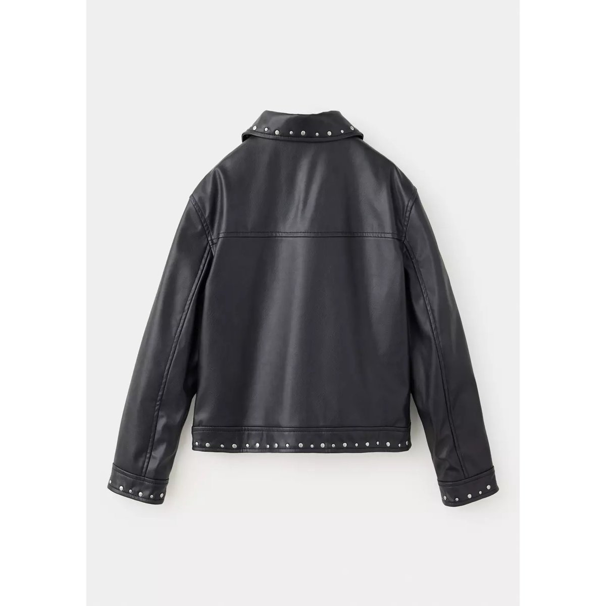 Veste effet cuir à clous noir, MANGO KIDS