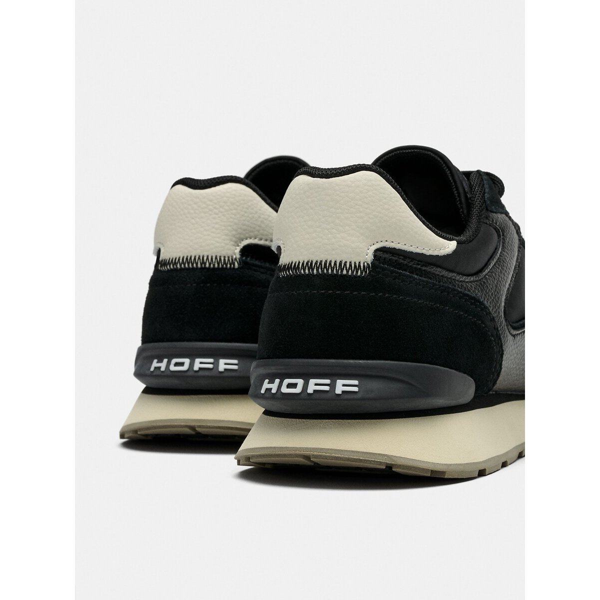 Leren sneakers City zwart, HOFF
