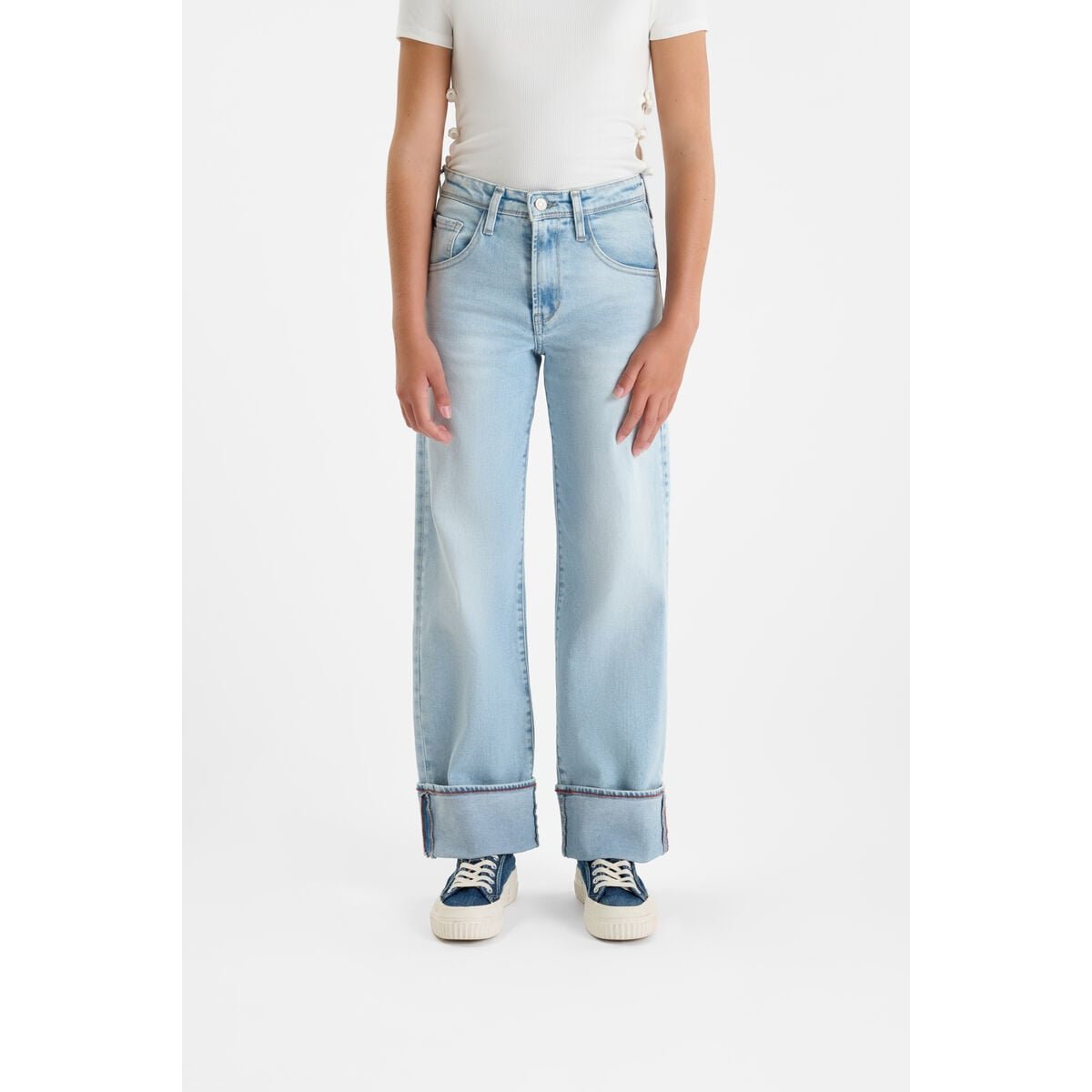 Jeans droite REVERS, longueur 34 blue, LE TEMPS DES CERISES