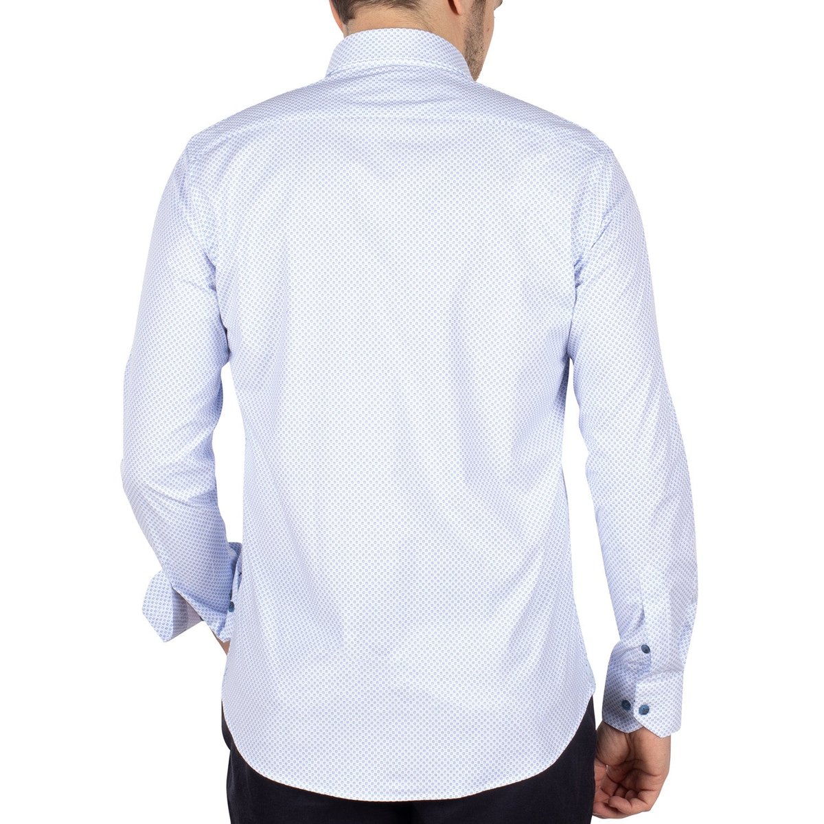 Chemise liberty coq écusson blanc, SHILTON