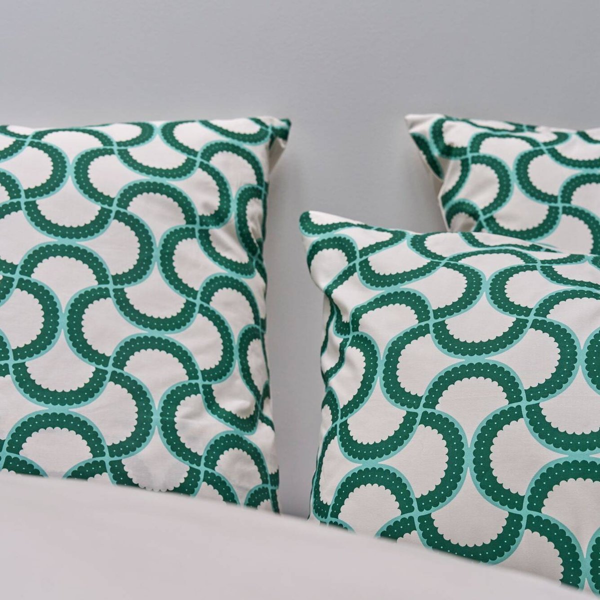 Parure de lit coton bio - JARDIN URBAIN vert feuille, CAMIF