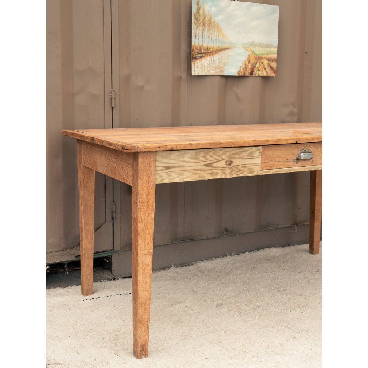 Table à manger de ferme en bois Romy N°1587 - Bon état bois clair, DEBONGOUT