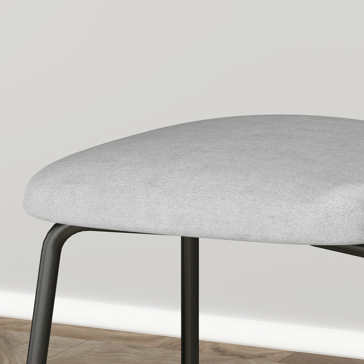 Chaise de salle à manger Polyester Gris gris, noir, naturel, HOMCOM