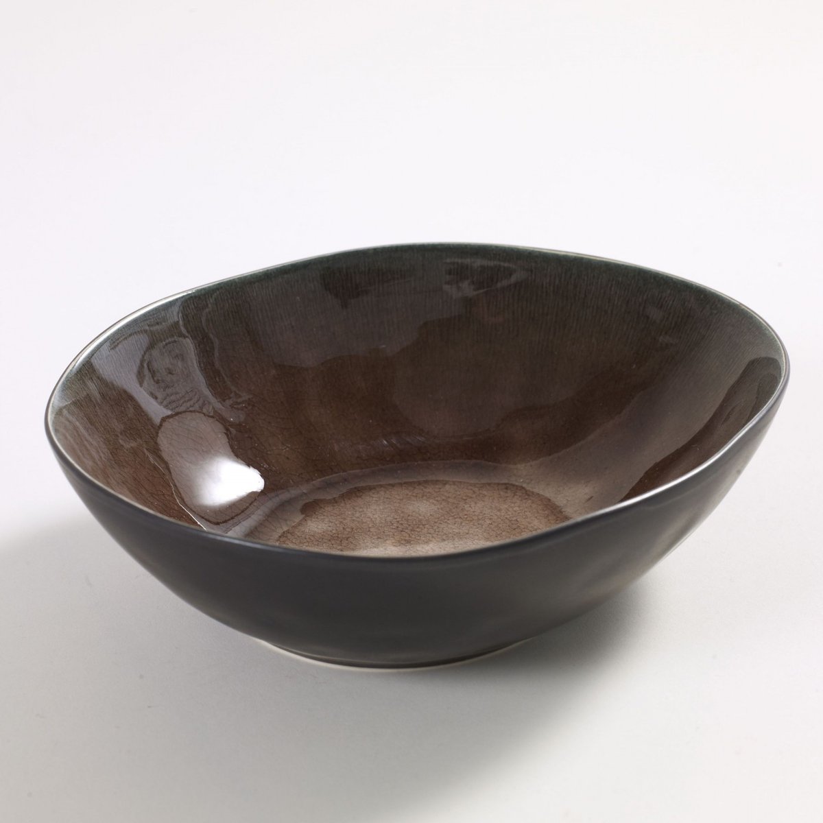 Bol Ovale Pure Céramique Medium L 20 x 17 x H 5 cm marron, SERAX