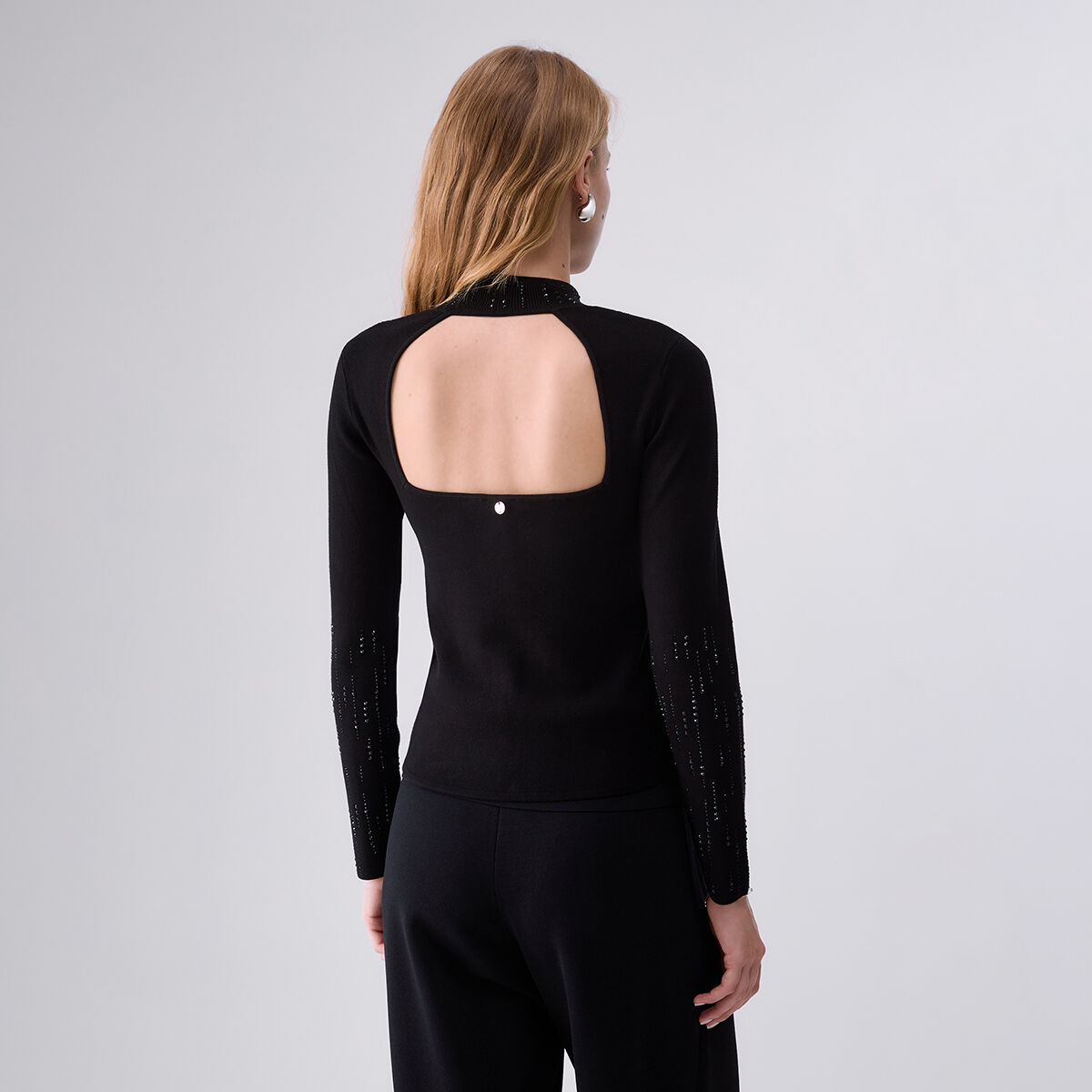 Blouse avec découpes noir, LIU JO