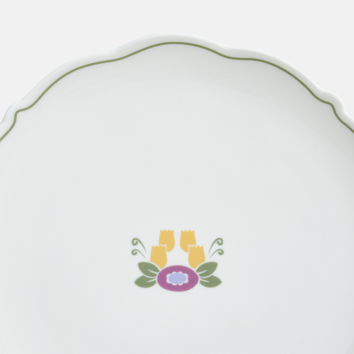 Juego de 4 platos de postre con decoración floral, porcelana, POPIE estampado floral, LA REDOUTE INTERIEURS