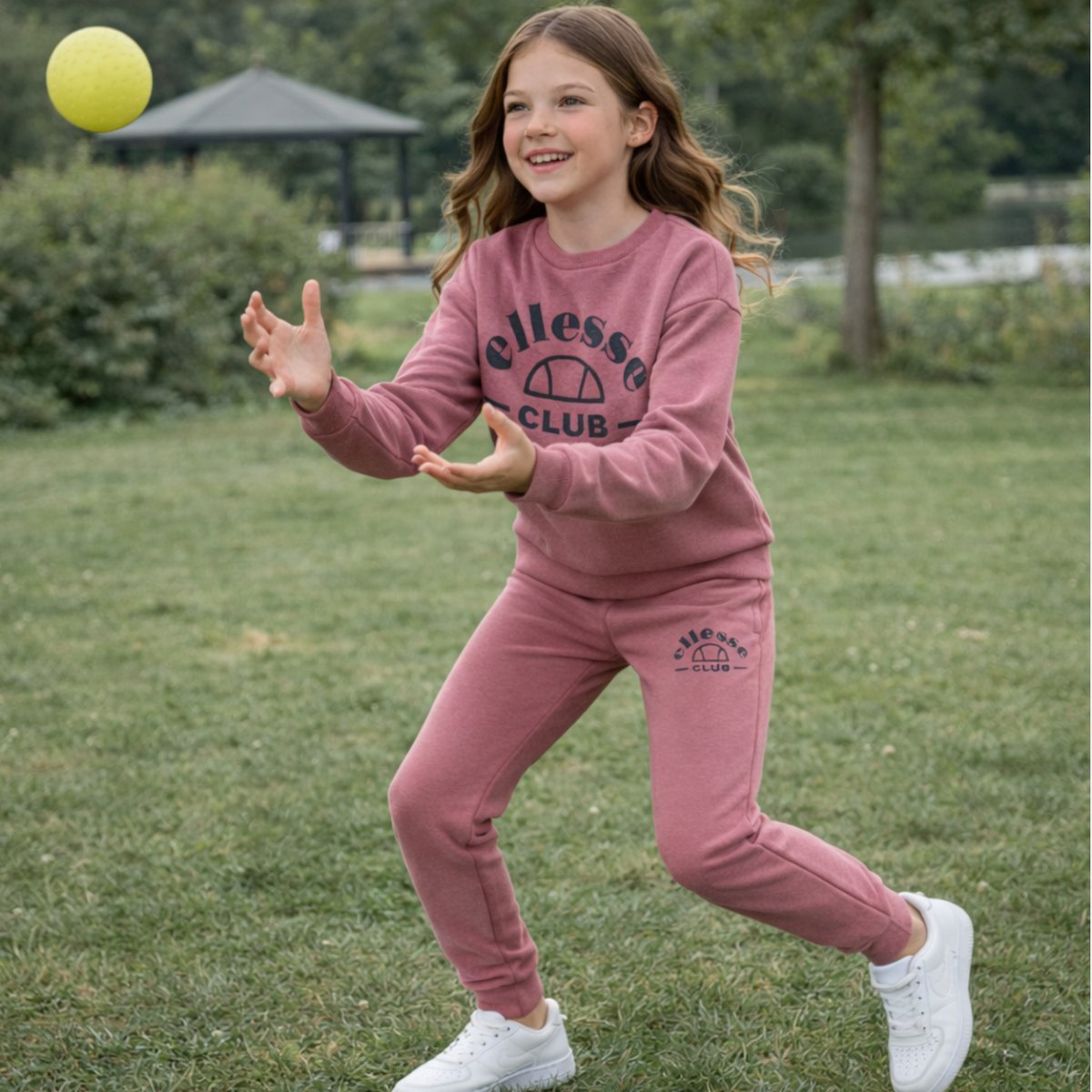Ensemble sweat et pantalon de jogging imprimés COCOONING rose, ELLESSE