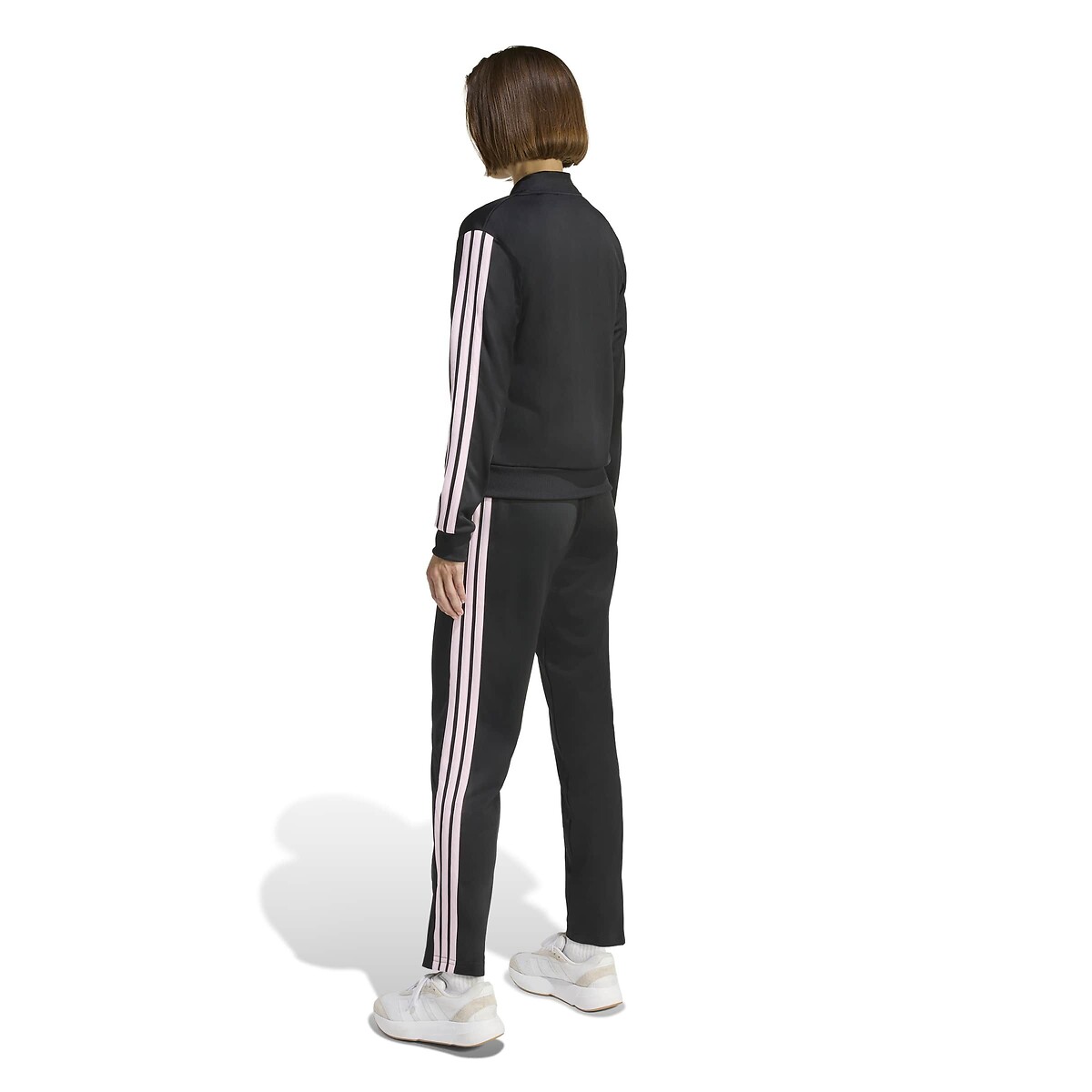 Trainingsanzug Essentials 3 Stripes schwarz, ADIDAS SPORTSWEAR