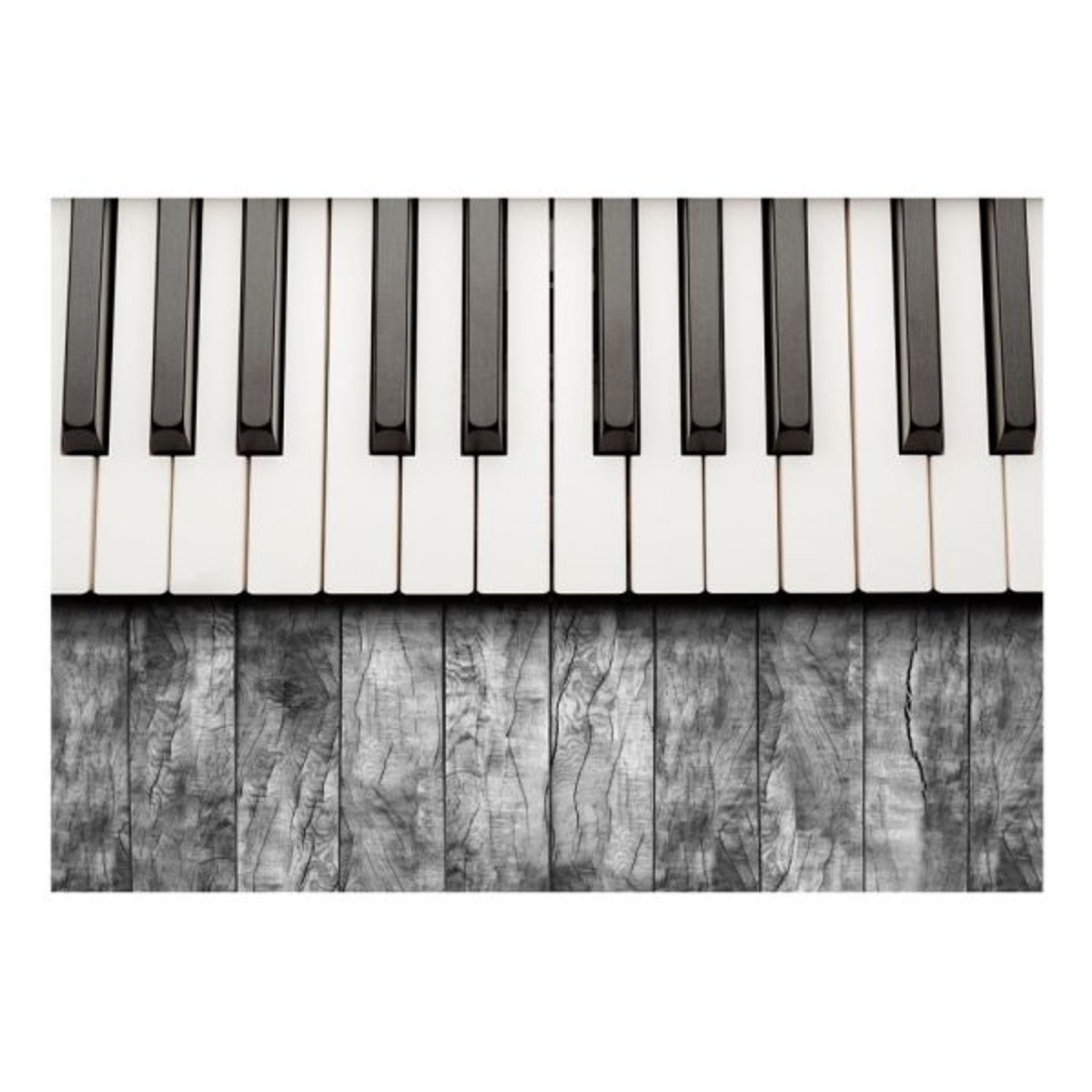 Papier peint intissé panoramique Hobby Inspired by Chopin - grey wood gris / argent, EDEN