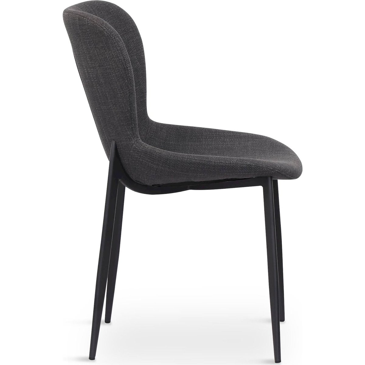 Chaise tapissée style scandinave graphite, RECOLLECTION