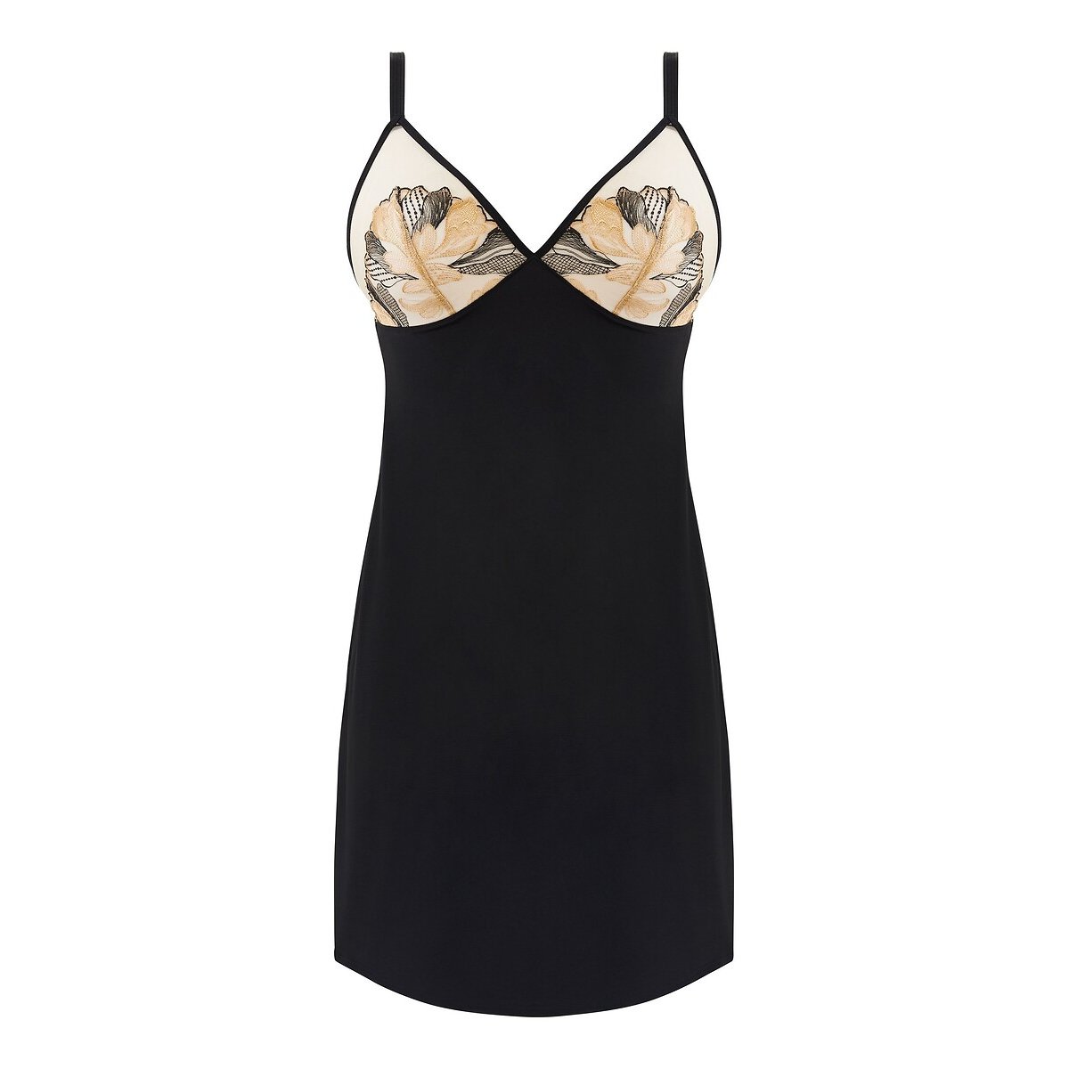Camisón sin aros THILDA negro/nude, SANS COMPLEXE
