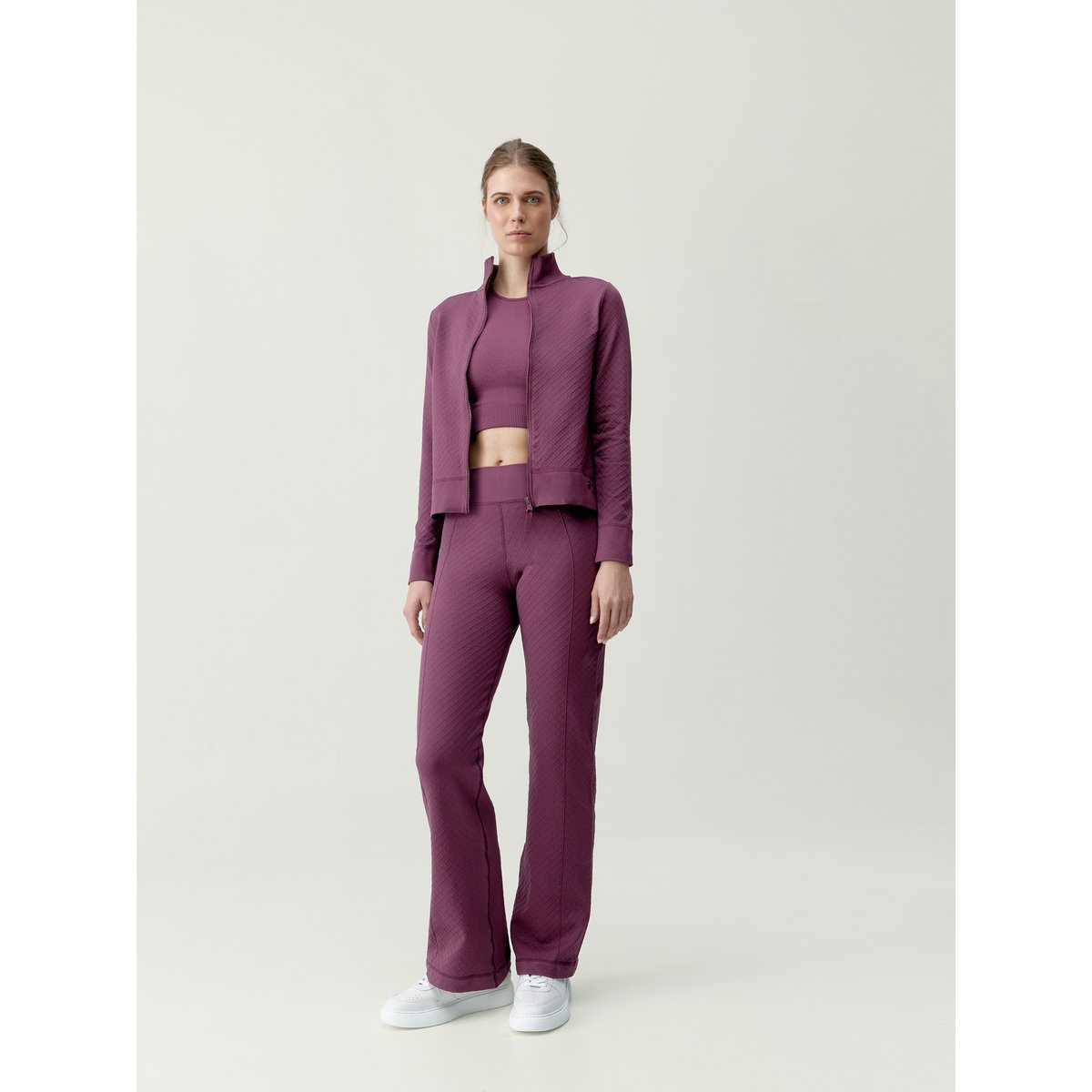 Veste de sport femme Eira effet gainant bordeaux intense, BORN