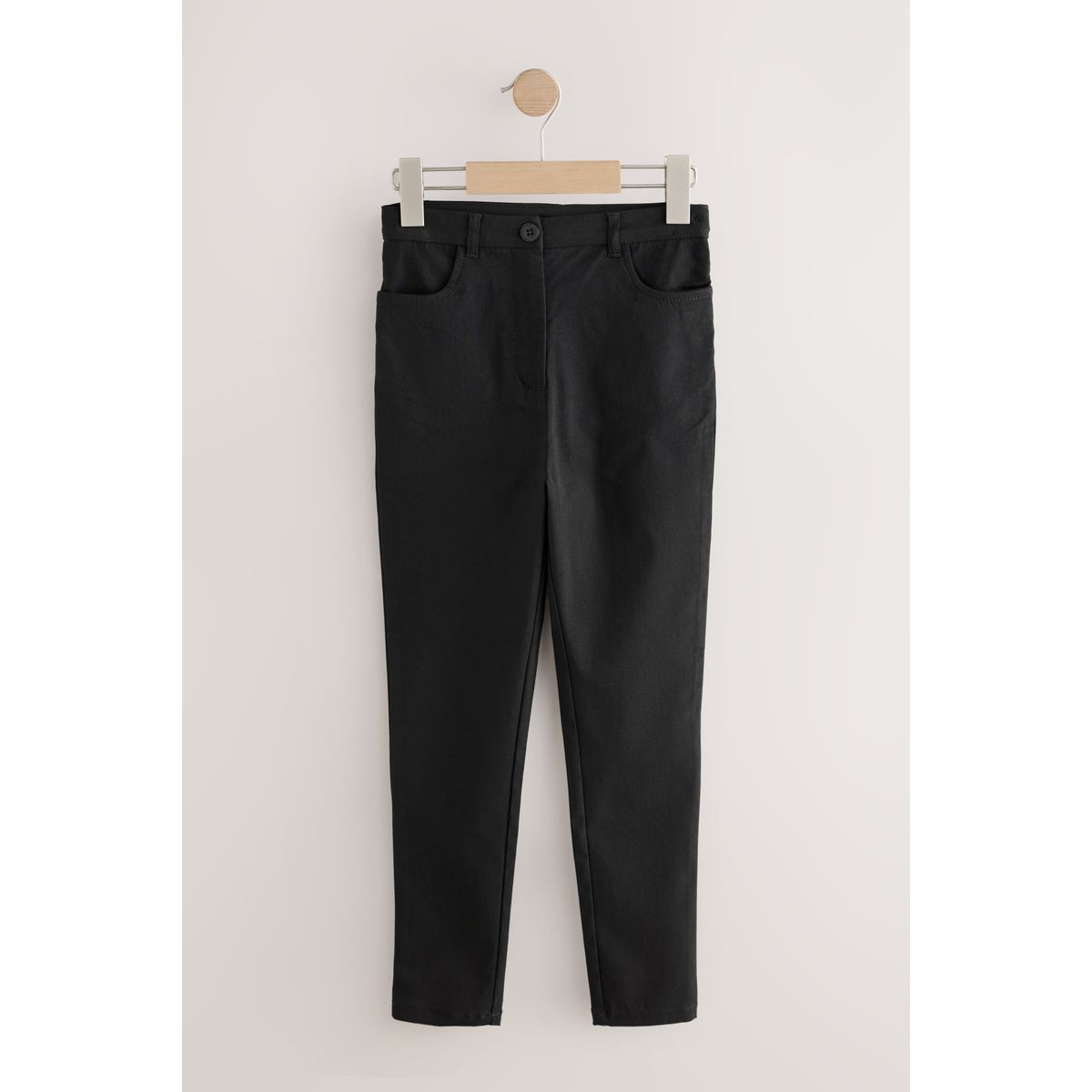 Pantalon skinny school stretch à taille haute noir, NEXT