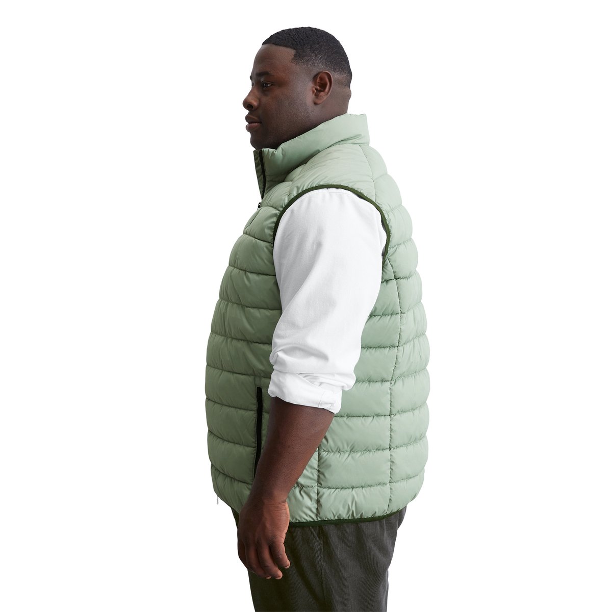 Gilet matelassé regular en qualité recyclée vert clair, MARC O'POLO