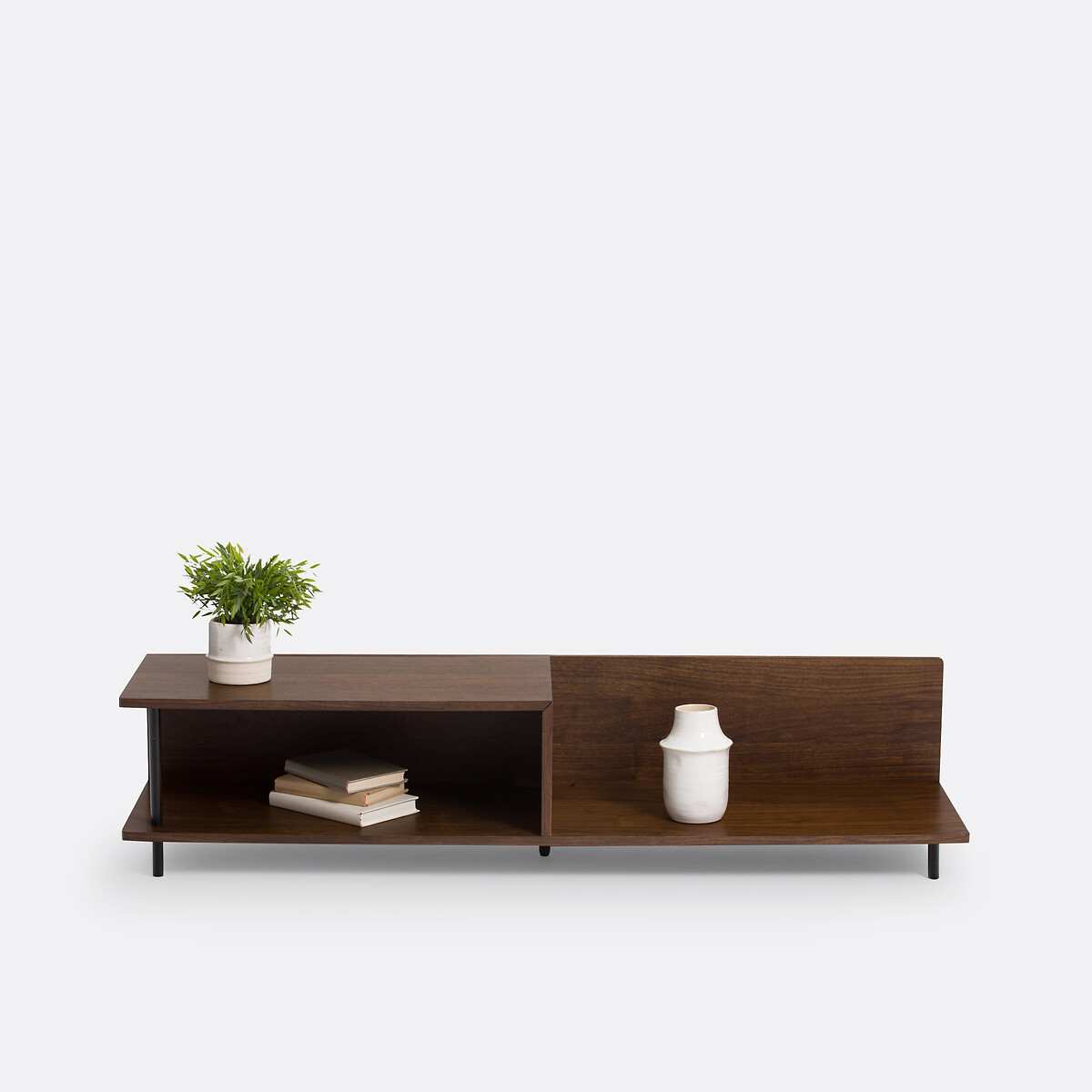 Mueble para TV chapado en nogal Zentar color nogal, LA REDOUTE INTERIEURS