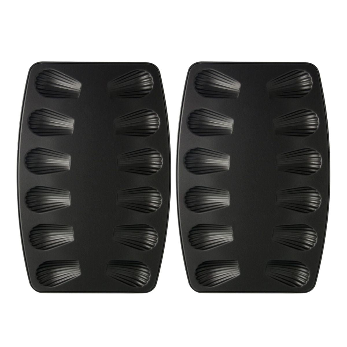 Lot de 2 moules à madeleines 12 empreintes noir, ZENKER