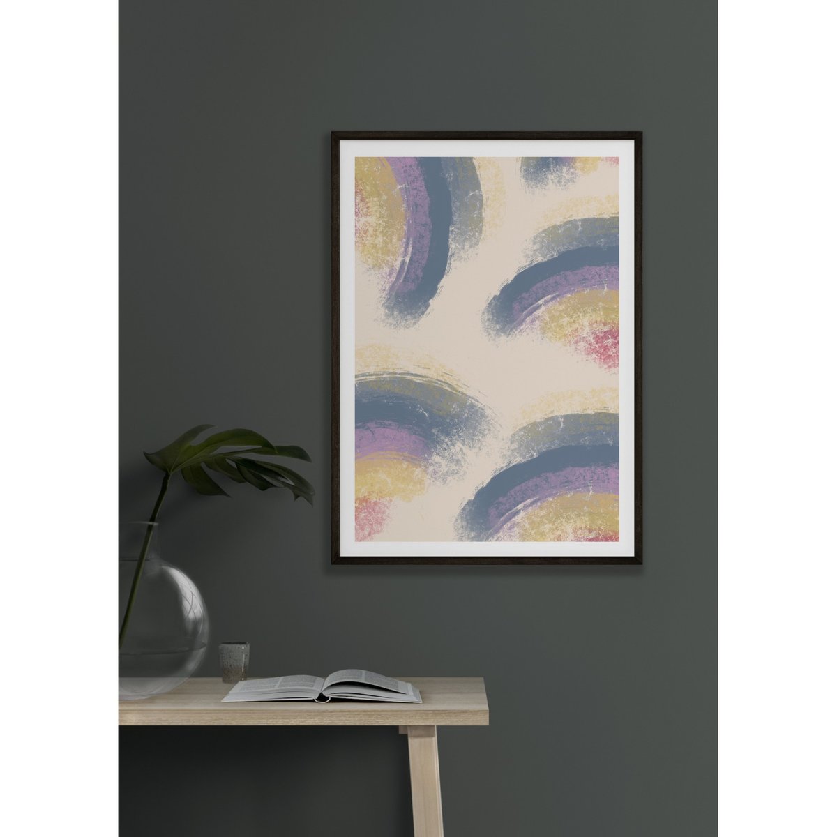Affiche Abstract Color 2 blanc, L'AFFICHERIE