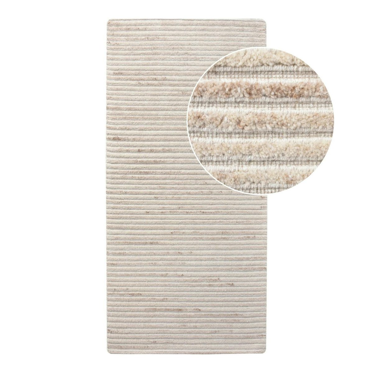 Tapis de couloir beige ivoire tufté FEZ ecru, PIER IMPORT
