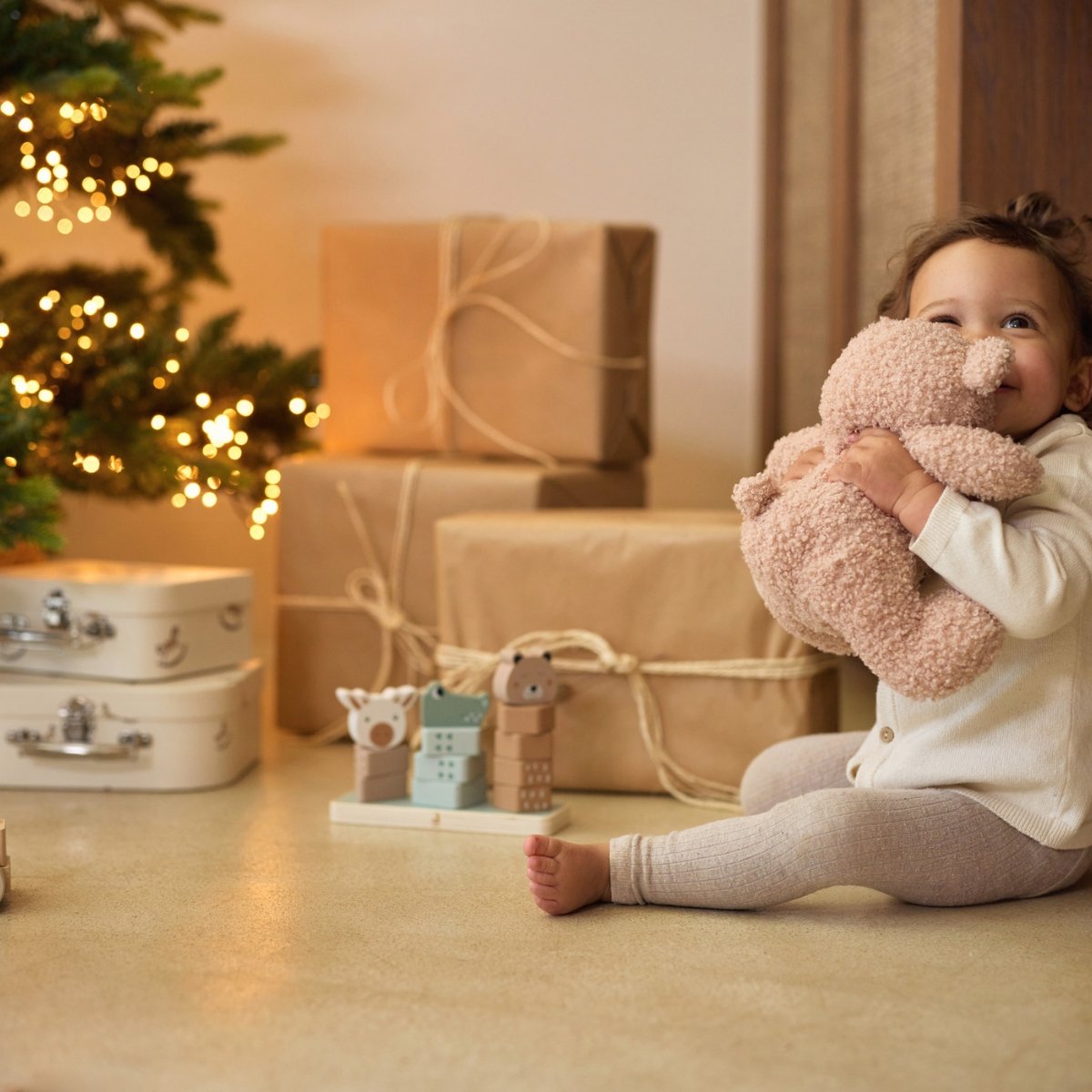 Peluche ours Teddy Bear rose, noir, JOLLEIN