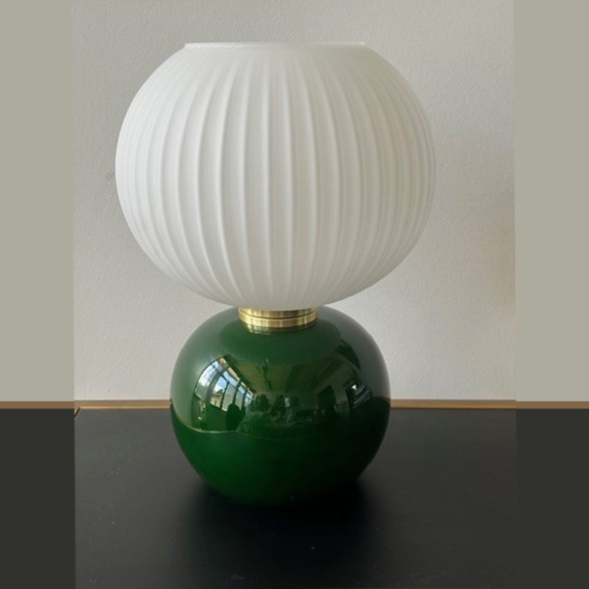 Lampe de chevet en verre Adonis vert vert, MILLUMINE