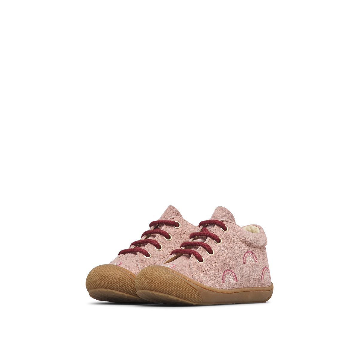 Chaussures premiers pas en suède COCOON EMBR.RAINBOW rose-violet, NATURINO