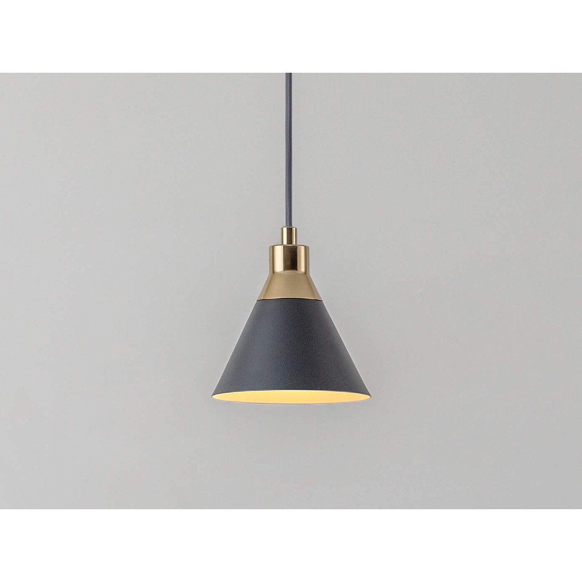 Plafonnier suspendu conique gris, HOUSEOF