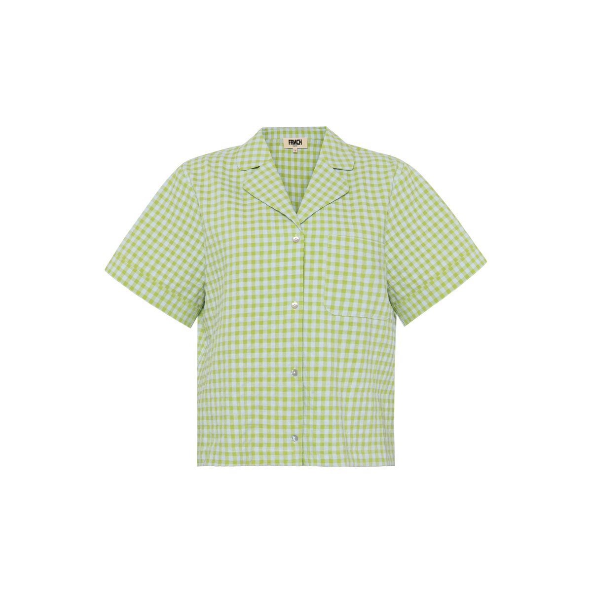 Chemise  en coton ILEA citron vert, FRNCH