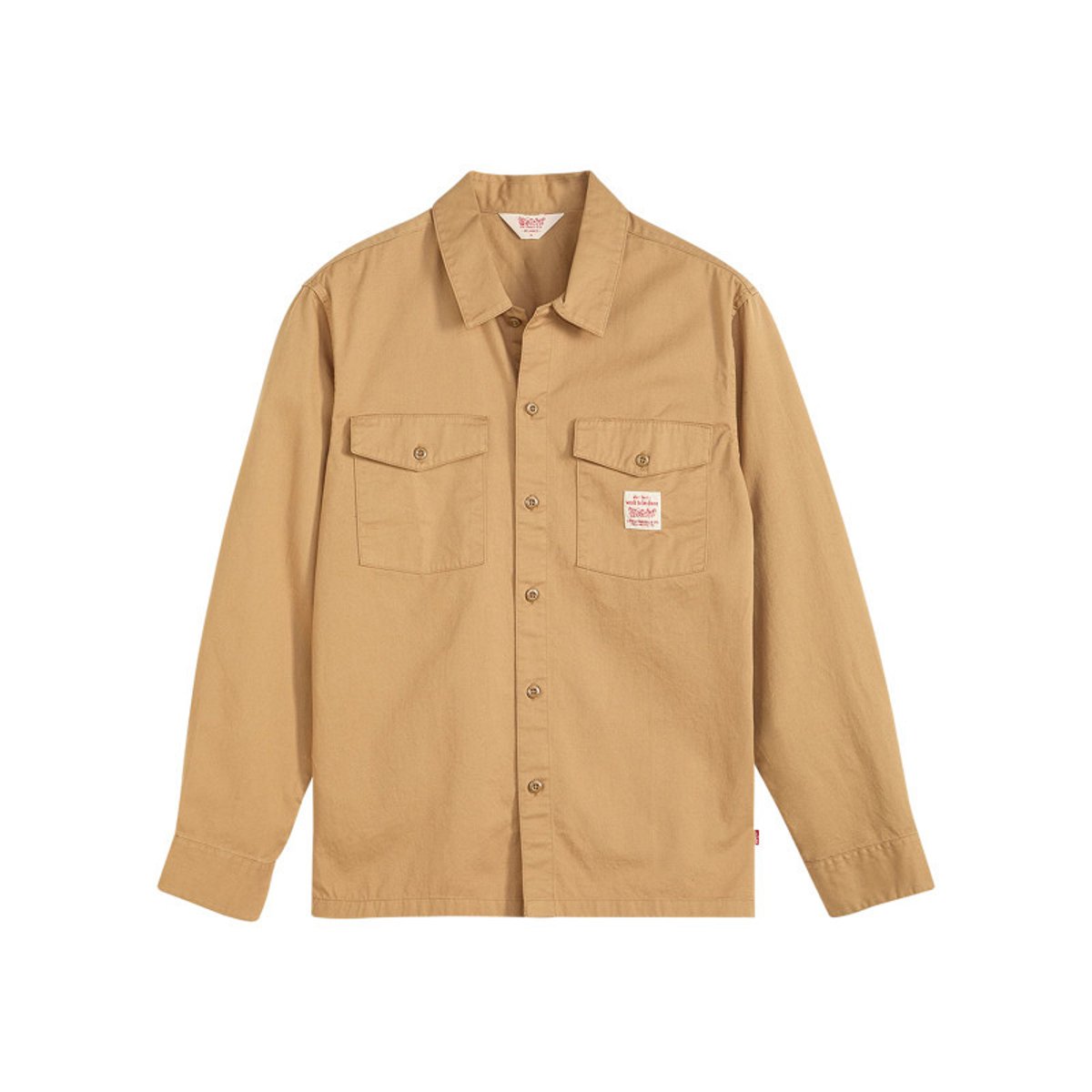 Chemise en coton beige unie avec un col chemise et fermeture par boutons beige, LEVI'S