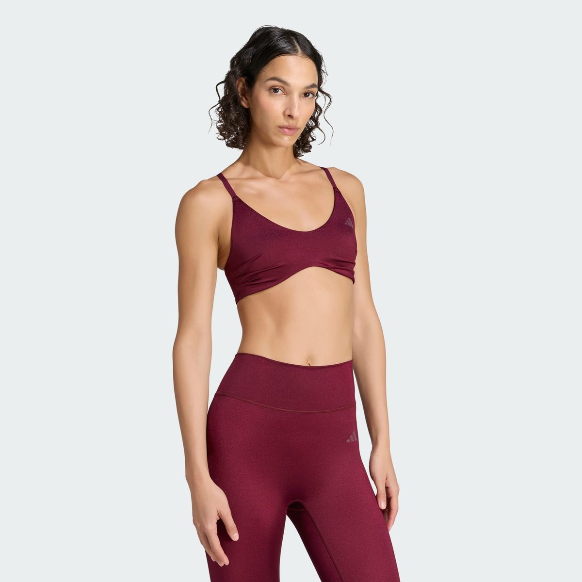 Brassière De Training Brillante Optime Essentials Maintien Léger Brassière De Training Brillante Optime Essentials Maintien Léger maroon, adidas Performance