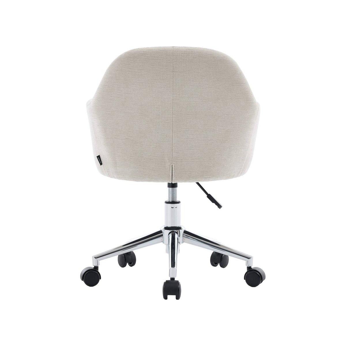 Chaise de bureau enfant à roulettes ajustable tissu chenille STAN KID beige, SWEEEK