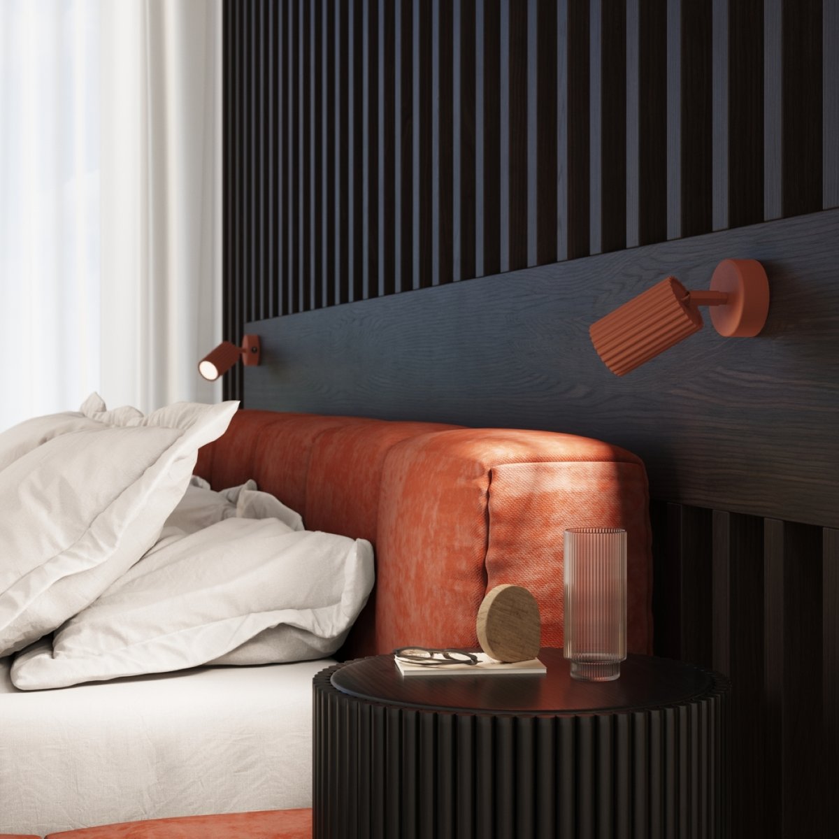 Plafonnier Aluminium Ocre Rouge GU10 3 Karbon rouge, EDEN