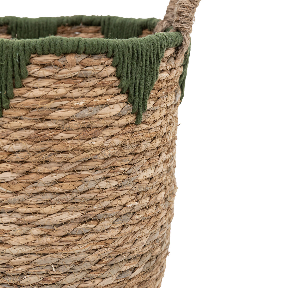 Set of 3 Brilley Baskets Natural and Green green, ÉDITÉ