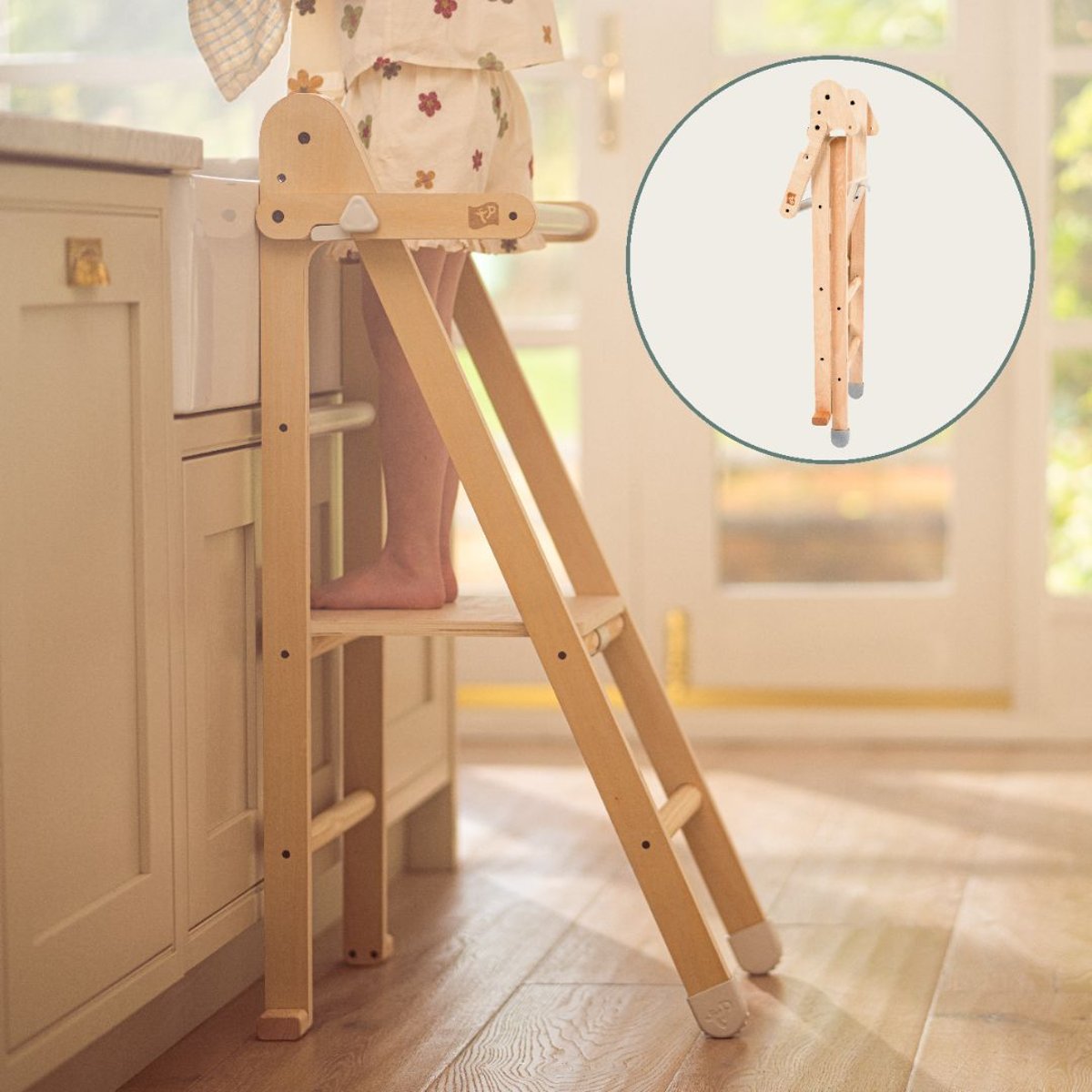 Tour d'apprentissage pliable marron - blanc, ACTIVE TOTS
