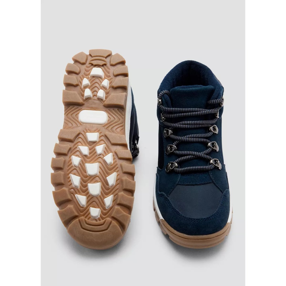 Bottes lacets élastiques bleu marine, MANGO KIDS