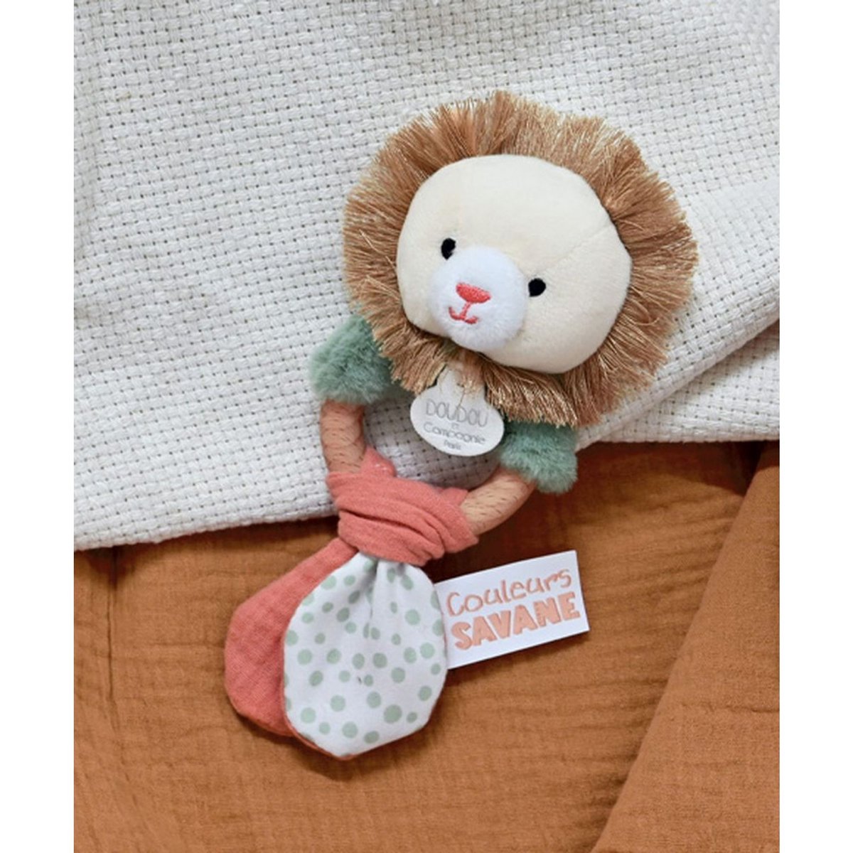 Hochet Couleurs marron, DOUDOU ET COMPAGNIE