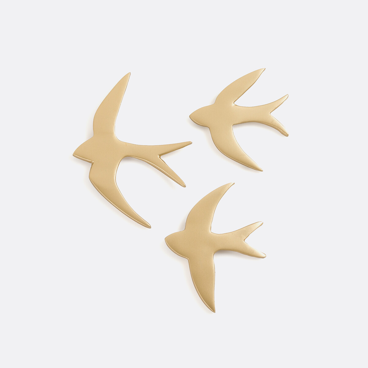 Lot de 3 décorations murales oiseaux, Strakaza laiton, LA REDOUTE INTERIEURS