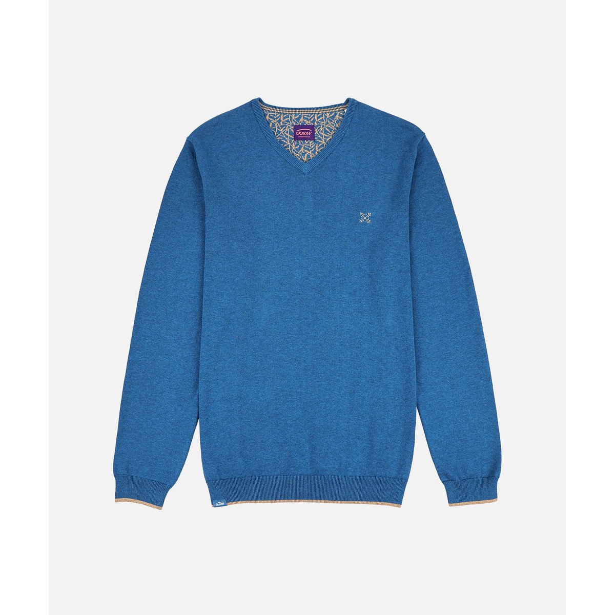Pull essentiel col V PIVEGA oceano chine, OXBOW