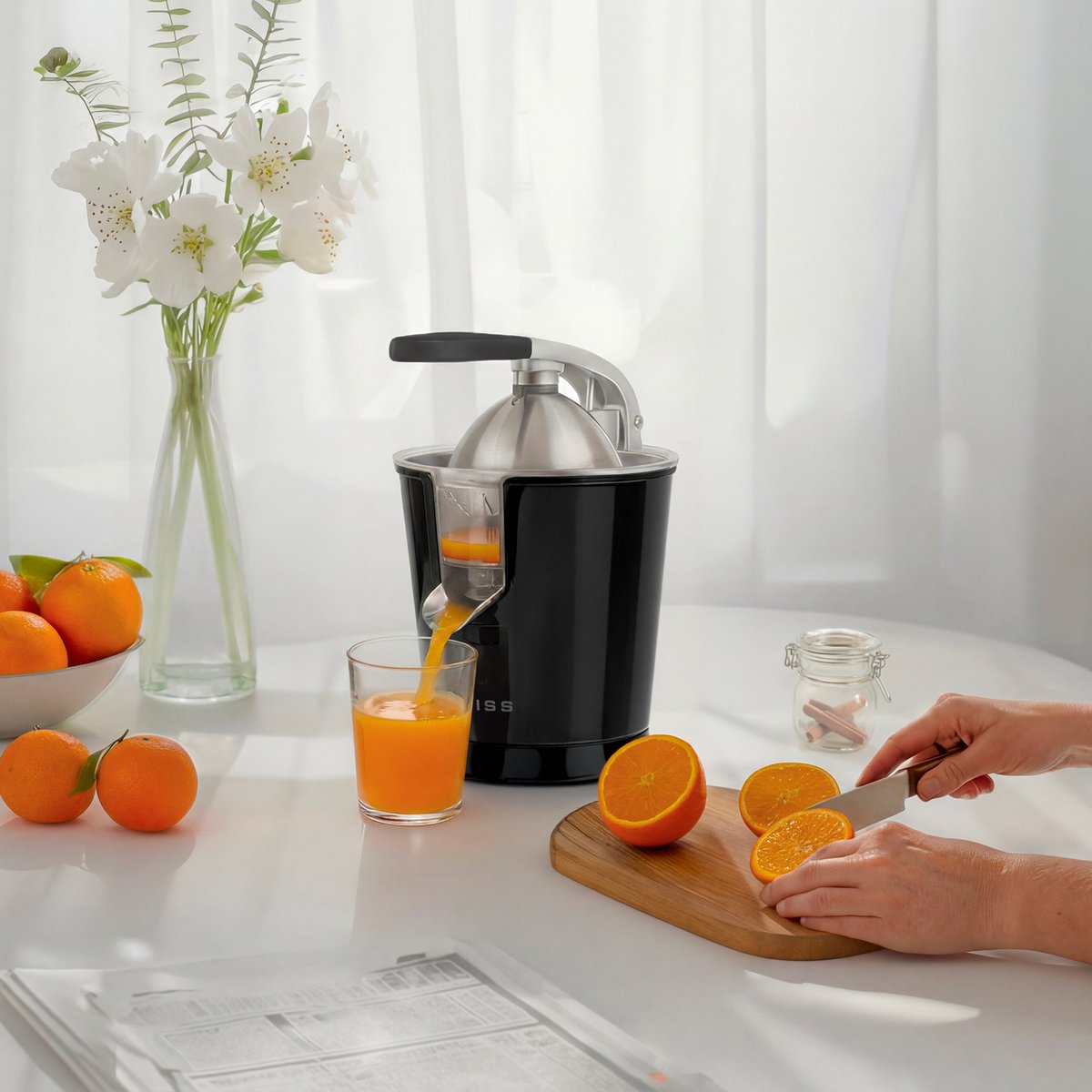 Presse-agrumes électrique - ZEST noir, SWEISS