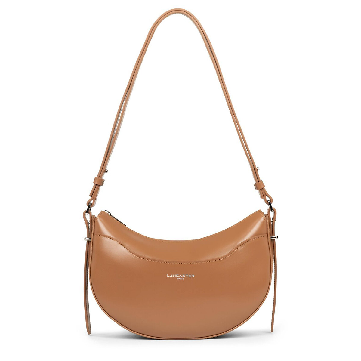 Sac à bandoulière demi lune SUAVE ACE camel, LANCASTER