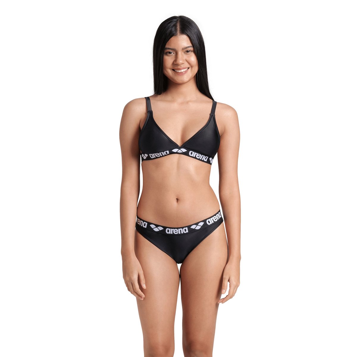 Maillot de bain 2 pièces triangle arena Elastic Solid pour femme black, ARENA