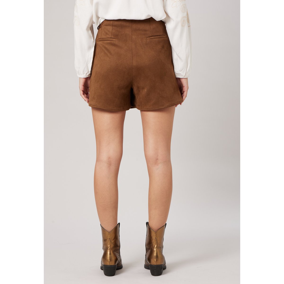 Jupe short femme VERONICA light brown, DEELUXE