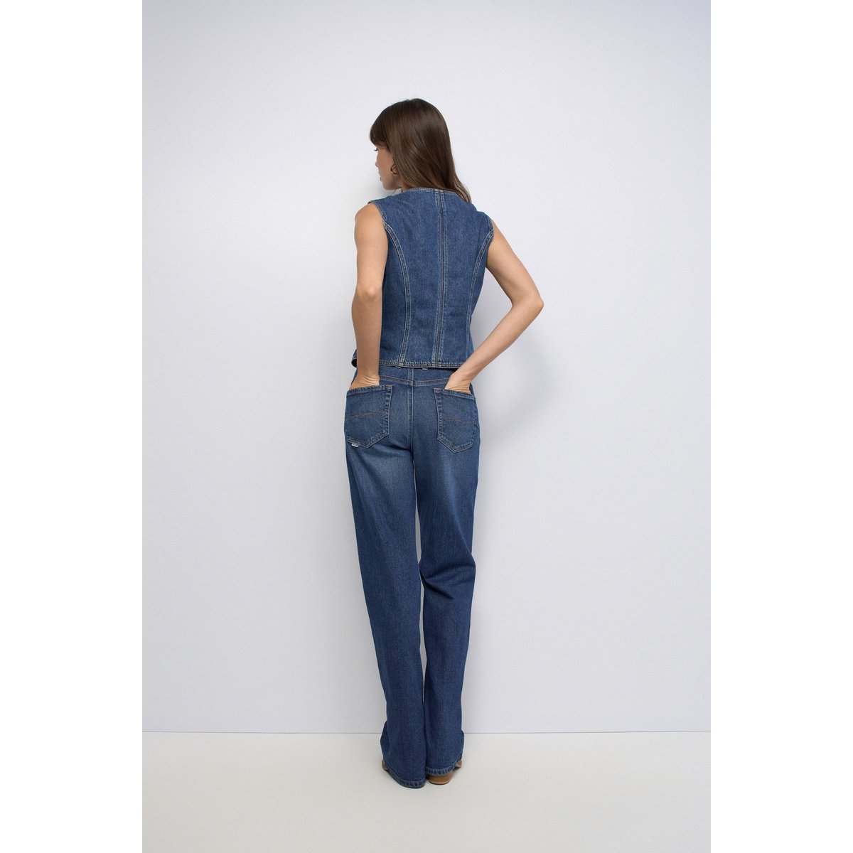 GILET EN DENIM bleu denim, SALSA JEANS