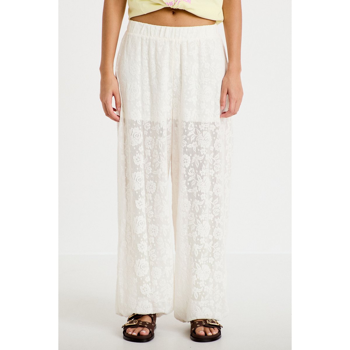 Pantalon bouffant taille standard ecru, CACHE CACHE