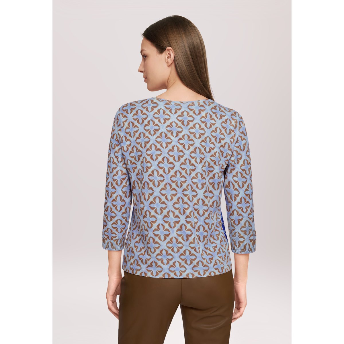 T-shirt oversize à impression bleu/marron, BETTY BARCLAY