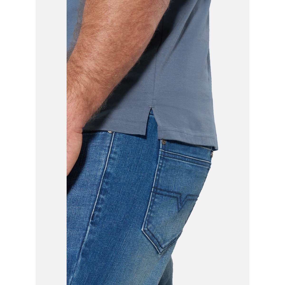 T-shirt MELFES bleu, JAN VANDERSTORM