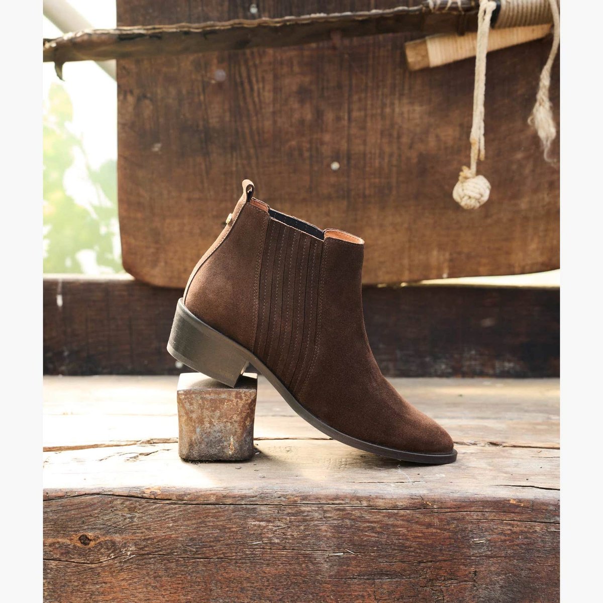 Boots À Talon en cuir MINATA marron chocolat, BOCAGE