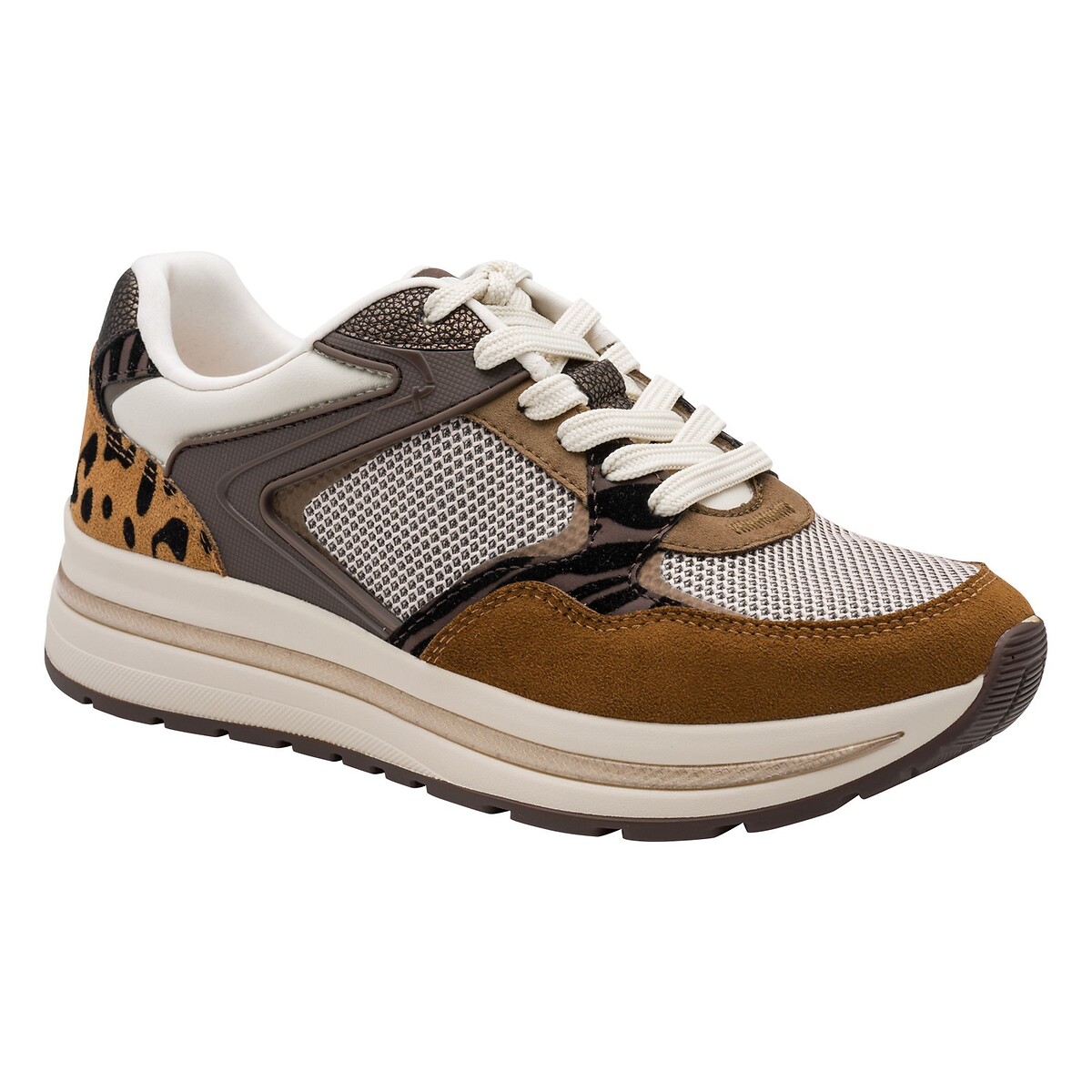 Scarpe da ginnastica, suola spessa leopardata, TAMARIS