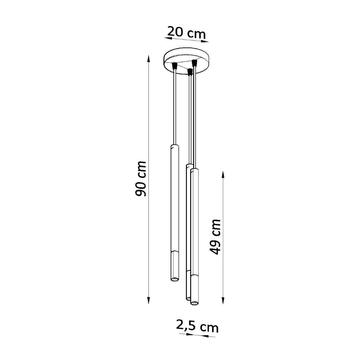 Suspension Acier Noir/Cuivre G9 3 Mozaica noir, EDEN